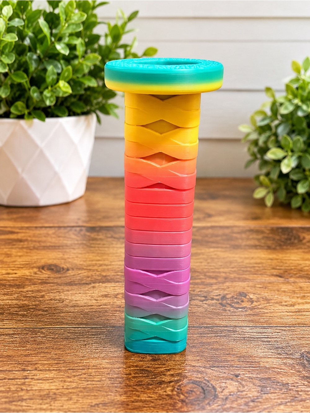 3D Printed Rainbow Collapsible Katana Sword Fidget Toy Prop Multicolor Gift